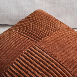 Fancy Homi 2 Packs Rust Boho Decorative Throw Pillow Covers 18x18 Inch for Couch Bed Sofa, Farmhouse Fall Home Decor, Soft Corss Corduroy Patchwork Textured Terracotta Accent Cushion Case 45x45 cm Fancy Homi 2 Packs Rust Boho Decorative Throw Pillow Covers 18x18 Inch for Couch Bed Sofa, Farmhouse Fall Home Decor, Soft Corss Corduroy Patchwork Textured Terracotta Accent Cushion Case 45x45 cm