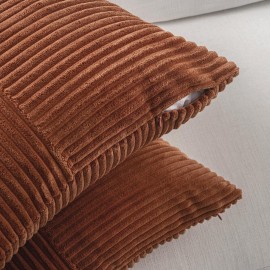 Fancy Homi 2 Packs Rust Boho Decorative Throw Pillow Covers 18x18 Inch for Couch Bed Sofa, Farmhouse Fall Home Decor, Soft Corss Corduroy Patchwork Textured Terracotta Accent Cushion Case 45x45 cm Fancy Homi 2 Packs Rust Boho Decorative Throw Pillow Covers 18x18 Inch for Couch Bed Sofa, Farmhouse Fall Home Decor, Soft Corss Corduroy Patchwork Textured Terracotta Accent Cushion Case 45x45 cm