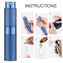 LISAPACK 8ML Atomizer Perfume Spray Bottle for Travel (3 PCS) Empty Cologne Dispenser, Portable Sprayer (Gold, Silver, Blue) LISAPACK 8ML Atomizer Perfume Spray Bottle for Travel (3 PCS) Empty Cologne Dispenser, Portable Sprayer (Gold, Silver, Blue)