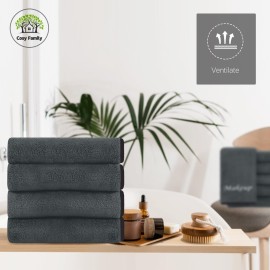 Cosy Family 10 Pack Makeup Remover Wash Cloths - Soft Microfiber Fingertip Facial Cleansing Cloths for Hand and Make Up, 12 x 12 in, Black Grey Cosy Family 10 Pack Makeup Remover Wash Cloths - Soft Microfiber Fingertip Facial Cleansing Cloths for Hand and Make Up, 12 x 12 in, Black Grey