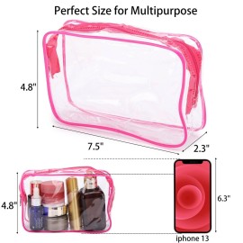 Tbestmax 10 Pcs Clear Cosmetic Bags Small Makeup Bags Portable Waterproof Travel Toiletry Bags Colorful Organizer, 7.5x 4.8x 2.3 Tbestmax 10 Pcs Clear Cosmetic Bags Small Makeup Bags Portable Waterproof Travel Toiletry Bags Colorful Organizer, 7.5x 4.8x 2.3
