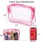 Tbestmax 10 Pcs Clear Cosmetic Bags Small Makeup Bags Portable Waterproof Travel Toiletry Bags Colorful Organizer, 7.5x 4.8x 2.3