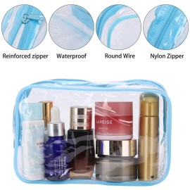Tbestmax 10 Pcs Clear Cosmetic Bags Small Makeup Bags Portable Waterproof Travel Toiletry Bags Colorful Organizer, 7.5x 4.8x 2.3 Tbestmax 10 Pcs Clear Cosmetic Bags Small Makeup Bags Portable Waterproof Travel Toiletry Bags Colorful Organizer, 7.5x 4.8x 2.3
