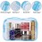 Tbestmax 10 Pcs Clear Cosmetic Bags Small Makeup Bags Portable Waterproof Travel Toiletry Bags Colorful Organizer, 7.5x 4.8x 2.3