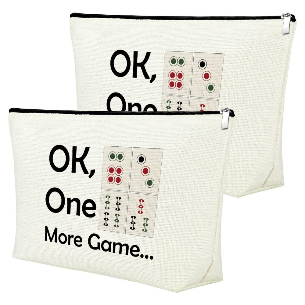 2Pcs Mahjong Player Gift for Women Makeup Bag Mahjong Lovers Gift Mahjong Game Storage Bag Gambling Gift for Grandma Cosmetic Bag Mahjong Gift Birthday Retirement Thanksgiving Gift Travel Makeup Pouch 2Pcs Mahjong Player Gift for Women Makeup Bag Mahjong Lovers Gift Mahjong Game Storage Bag Gambling Gift for Grandma Cosmetic Bag Mahjong Gift Birthday Retirement Thanksgiving Gift Travel Makeup Pouch