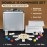 Queensell Mexican Train Dominoes Set Double 15, Dominoes Set for Adults and Family, Mexican Train Double 15 Dominoes Set Colored Dot - 136 Tiles, 9 Trains, Wooden Hub, Aluminum Case (Double 15)