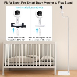 67 Adjustable Height Baby Monitor Floor Stand Holder Compatible with Hellobaby,ANMEATE,Infant Optics DXR-8 Pro,Also Compatible with The Nanit Pro Smart Baby Monitor & Flex Stand Without Tool