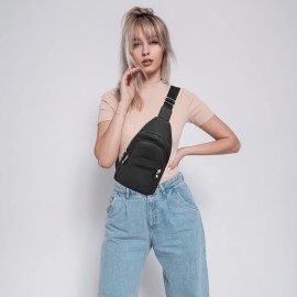Small Sling Backpack Crossbody Sling Bag for Women, Chest Bag Daypack Fanny Pack Cross Body Bag for Outdoors Hiking Traveling - Black Small Sling Backpack Crossbody Sling Bag for Women, Chest Bag Daypack Fanny Pack Cross Body Bag for Outdoors Hiking Traveling - Black