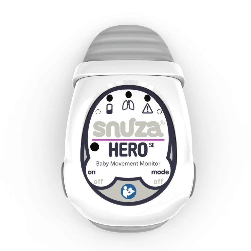 Snuza Hero Baby Monitor: Alerts When No Movement Detected, Gentle Vibration Pre-Alerts, Attaches to Diaper, No WiFi/Bluetooth, Medical Grade Material. Safer Sleep for Babies, Better Sleep for Parents.