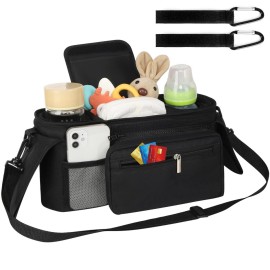 Accmor Universal Stroller Organizer with Insulated Cup Holder Detachable Phone Bag and Shoulder Strap,Stroller Bag Caddy Organizer Accessories Fits for Uppababy, Baby Jogger, Britax Strollers Accmor Universal Stroller Organizer with Insulated Cup Holder Detachable Phone Bag and Shoulder Strap,Stroller Bag Caddy Organizer Accessories Fits for Uppababy, Baby Jogger, Britax Strollers