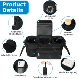 Accmor Universal Stroller Organizer with Insulated Cup Holder Detachable Phone Bag and Shoulder Strap,Stroller Bag Caddy Organizer Accessories Fits for Uppababy, Baby Jogger, Britax Strollers Accmor Universal Stroller Organizer with Insulated Cup Holder Detachable Phone Bag and Shoulder Strap,Stroller Bag Caddy Organizer Accessories Fits for Uppababy, Baby Jogger, Britax Strollers