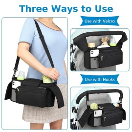 Accmor Universal Stroller Organizer with Insulated Cup Holder Detachable Phone Bag and Shoulder Strap,Stroller Bag Caddy Organizer Accessories Fits for Uppababy, Baby Jogger, Britax Strollers Accmor Universal Stroller Organizer with Insulated Cup Holder Detachable Phone Bag and Shoulder Strap,Stroller Bag Caddy Organizer Accessories Fits for Uppababy, Baby Jogger, Britax Strollers