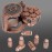 Metal Polyhedral Bullet Dice Set of 7 with Spinning Revolver Cylinder Container - Cyberpunk Style Dice for D&D, Sci-Fi, War, or Crime Theme Tabletop Games (Copper)