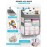 PHOTOONE Hanging Diaper Caddy Organizer Crib Organizer-Spacious Baby Girl/Boy Diaper Organizer for Changing Table, Playpen/Wall- Hold 90+ Diaper (Grey)