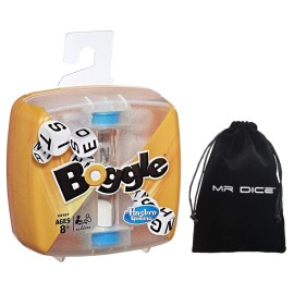 Mr Dice Boggle Game Bundle With Drawstring Bag - Classic Boggle for Adults