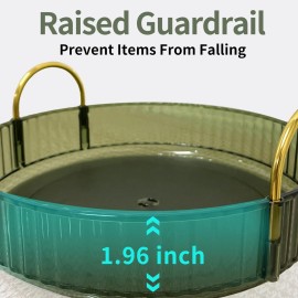 Asayuee 360 Rotating Makeup Organizer for Vanity,2 Tier Large Capacity Cosmetics Skincare Organizers,Bathroom Countertop Organizer Spinning Perfume Organizer,Dresser Vanity Organizer (Green-2 Tier) Asayuee 360 Rotating Makeup Organizer for Vanity,2 Tier Large Capacity Cosmetics Skincare Organizers,Bathroom Countertop Organizer Spinning Perfume Organizer,Dresser Vanity Organizer (Green-2 Tier)