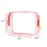 Clear Pouch Small, 6.6x2.3x4.7 Size TSA Approved Toiletry Bag, Travel Bags for Toiletries, Cosmetic Bag for Women and Men - 1 Pack Pink