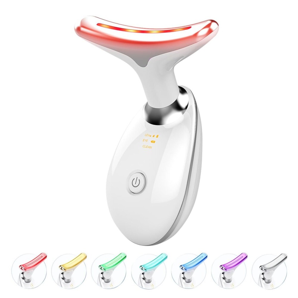 Fastaid Red-Light-Therapy-for-Face and Neck, Red Light Therapy Wand, 7 Color Led Face Neck Massager for Skin Care, White Fastaid Red-Light-Therapy-for-Face and Neck, Red Light Therapy Wand, 7 Color Led Face Neck Massager for Skin Care, White