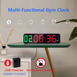 LUCORB Gym Timer - Large Digital Gym Clock Wall with Interval Time Progress Bar, Countdown/Up Stopwatch, Remote Control for Home Gym Garage Boxing Crossfit LUCORB Gym Timer - Large Digital Gym Clock Wall with Interval Time Progress Bar, Countdown/Up Stopwatch, Remote Control for Home Gym Garage Boxing Crossfit