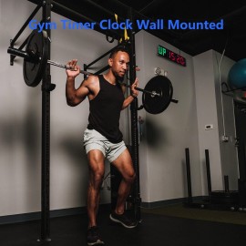 LUCORB Gym Timer - Large Digital Gym Clock Wall with Interval Time Progress Bar, Countdown/Up Stopwatch, Remote Control for Home Gym Garage Boxing Crossfit LUCORB Gym Timer - Large Digital Gym Clock Wall with Interval Time Progress Bar, Countdown/Up Stopwatch, Remote Control for Home Gym Garage Boxing Crossfit