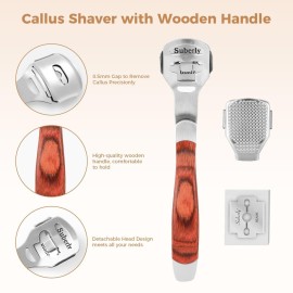 Foot File Foot Scrubber Pedicure - Callus Remover for Feet Easkep Professional Grater Rasp Foot Scraper Corns Callous Removers Cracked Dead Skin Remover for Dry and Wet Feet (Golden Set)