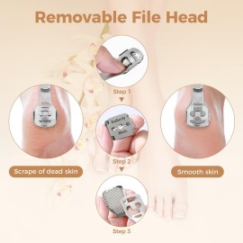 Foot File Foot Scrubber Pedicure - Callus Remover for Feet Easkep Professional Grater Rasp Foot Scraper Corns Callous Removers Cracked Dead Skin Remover for Dry and Wet Feet (Golden Set)