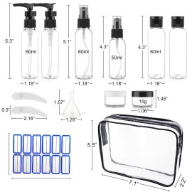 Cosywell Travel Size Bottles for Toiletries 13 Pack 2oz TSA Approved Toiletry Bottles Leak Proof Travel Kit for Women Men TSA Clear Toiletry Bag Shampoo Lotion Skincare Cosmetic Container Cosywell Travel Size Bottles for Toiletries 13 Pack 2oz TSA Approved Toiletry Bottles Leak Proof Travel Kit for Women Men TSA Clear Toiletry Bag Shampoo Lotion Skincare Cosmetic Container