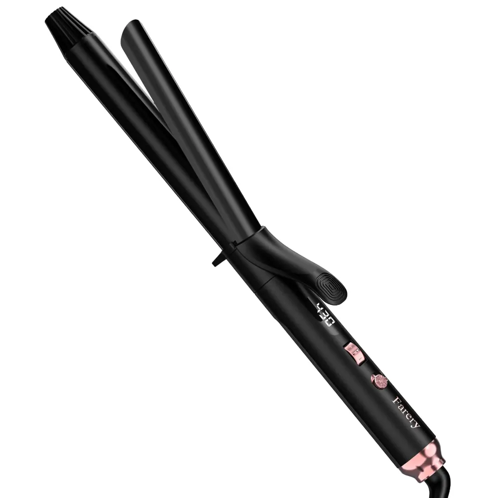 FARERY Long Barrel Curling Iron 1 Inch, Ceramic Curling Iron for Thin Hair, Infused Argan Oil & Keratin, Long Lasting Styling, 11 Adjustable Temp, Include Clips & Silicone Pad FARERY Long Barrel Curling Iron 1 Inch, Ceramic Curling Iron for Thin Hair, Infused Argan Oil & Keratin, Long Lasting Styling, 11 Adjustable Temp, Include Clips & Silicone Pad