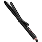 FARERY Long Barrel Curling Iron 1 Inch, Ceramic Curling Iron for Thin Hair, Infused Argan Oil & Keratin, Long Lasting Styling, 11 Adjustable Temp, Include Clips & Silicone Pad