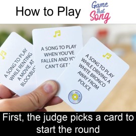 Game That Song 90\'s Mix Expansion - 50 New Cards - Music Card Game for Family, Adults, and Teens. Hilarious, Addictive, and Competitive Fun for Game Nights! Game That Song 90\'s Mix Expansion - 50 New Cards - Music Card Game for Family, Adults, and Teens. Hilarious, Addictive, and Competitive Fun for Game Nights!
