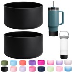 LONPARRY 2-Pack Silicone Boot for Stanley 40 30 oz Quencher Adventure Tumbler, IceFlow 30 20 oz, Stanley Cup Protector