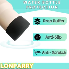 LONPARRY 2-Pack Silicone Boot for Stanley 40 30 oz Quencher Adventure Tumbler, IceFlow 30 20 oz, Stanley Cup Protector