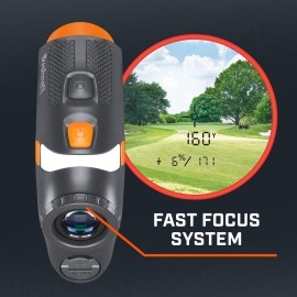 Bushnell Golf Tour V6 Shift Laser Rangefinder with Slope Switch, Visual Jolt Flag Locking, Magnetic Mount, 1300 Yard Range 6X Magnification