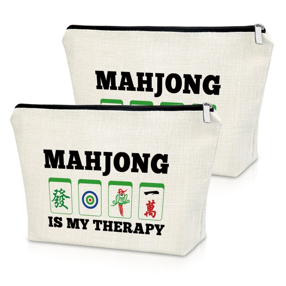 Sazuwu Mahjong Gifts for Women 2PCS Makeup Bag Gifts for Mahjong Players Mahjong Themed Gifts Cosmetic Bag Mahjong Gifts Funny Happiness Gifts for Mahjong Lover Retirement Gift Birthday Sazuwu Mahjong Gifts for Women 2PCS Makeup Bag Gifts for Mahjong Players Mahjong Themed Gifts Cosmetic Bag Mahjong Gifts Funny Happiness Gifts for Mahjong Lover Retirement Gift Birthday