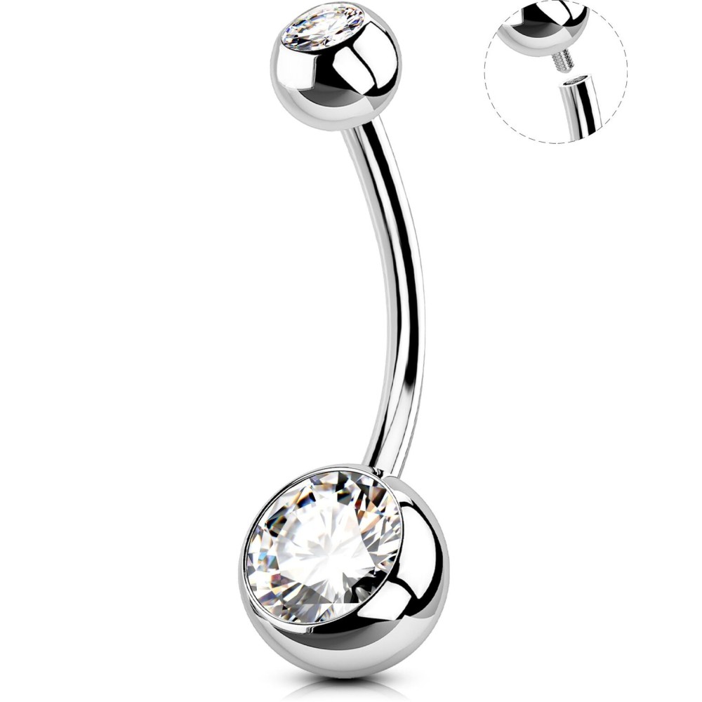 OUFER Belly Button Rings Surgical Steel, Internally Threaded Belly Rings, 14G Belly Piercing Jewelry, Belly Button Rings, Navel Piercing Jewelry for Women Men OUFER Belly Button Rings Surgical Steel, Internally Threaded Belly Rings, 14G Belly Piercing Jewelry, Belly Button Rings, Navel Piercing Jewelry for Women Men