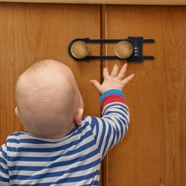 HonesaLoc 4 Packs U-Shaped Sliding Cabinet Locks, Baby Proofing Cabinets with Adjustable Child Safety Lock, Childproof Latches for Knobs, Handles on Kitchen Doors and Home Drawers Closet - Black HonesaLoc 4 Packs U-Shaped Sliding Cabinet Locks, Baby Proofing Cabinets with Adjustable Child Safety Lock, Childproof Latches for Knobs, Handles on Kitchen Doors and Home Drawers Closet - Black