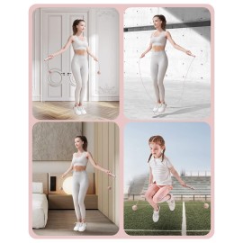 YOTTOY Cordless Jump Rope with Counter - Ropeless Jump Rope 2 In 1 with Large Cordless Ball-Weighted Jump Rope for Women with LCD Display (Pink) YOTTOY Cordless Jump Rope with Counter - Ropeless Jump Rope 2 In 1 with Large Cordless Ball-Weighted Jump Rope for Women with LCD Display (Pink)
