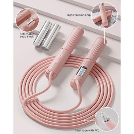 YOTTOY Cordless Jump Rope with Counter - Ropeless Jump Rope 2 In 1 with Large Cordless Ball-Weighted Jump Rope for Women with LCD Display (Pink) YOTTOY Cordless Jump Rope with Counter - Ropeless Jump Rope 2 In 1 with Large Cordless Ball-Weighted Jump Rope for Women with LCD Display (Pink)