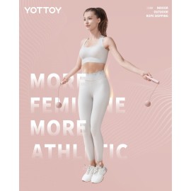YOTTOY Cordless Jump Rope with Counter - Ropeless Jump Rope 2 In 1 with Large Cordless Ball-Weighted Jump Rope for Women with LCD Display (Pink) YOTTOY Cordless Jump Rope with Counter - Ropeless Jump Rope 2 In 1 with Large Cordless Ball-Weighted Jump Rope for Women with LCD Display (Pink)