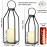 Perfnique Modern Farmhouse Lantern Decor, 15\'\' 13\'\' Set of 2 Black Metal Lanterns, 2 LED 6hr Timer Flickering Flameless Candles, Lanterns Decorative for Outdoor Decor, Home, Indoor, Patio