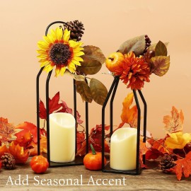 Perfnique Modern Farmhouse Lantern Decor, 15\'\' 13\'\' Set of 2 Black Metal Lanterns, 2 LED 6hr Timer Flickering Flameless Candles, Lanterns Decorative for Outdoor Decor, Home, Indoor, Patio Perfnique Modern Farmhouse Lantern Decor, 15\'\' 13\'\' Set of 2 Black Metal Lanterns, 2 LED 6hr Timer Flickering Flameless Candles, Lanterns Decorative for Outdoor Decor, Home, Indoor, Patio