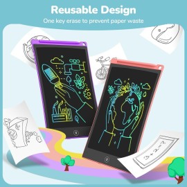 TECJOE 4 Pack LCD Writing Tablet, 8.5 Inch Colorful Doodle Board Drawing Tablet for Kids, Kids Travel Games Activity Learning Toys Birthday Gifts for 3 4 5 6 Year Old Boys Girls Toddlers Preschooler TECJOE 4 Pack LCD Writing Tablet, 8.5 Inch Colorful Doodle Board Drawing Tablet for Kids, Kids Travel Games Activity Learning Toys Birthday Gifts for 3 4 5 6 Year Old Boys Girls Toddlers Preschooler