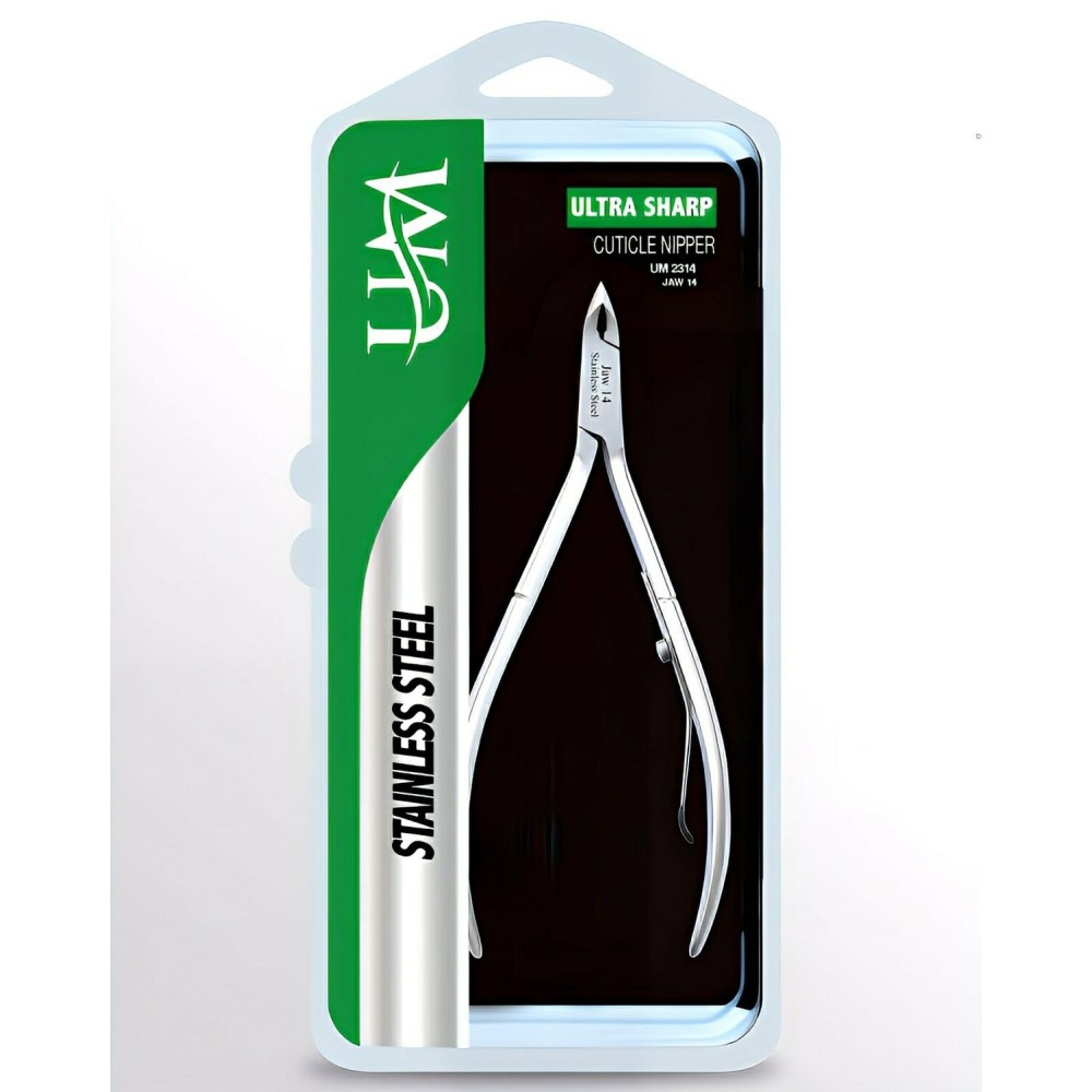 UM Supplies Cuticle Trimmer | Hangnail Remover | Extremely Sharp | Professional Cuticle Nippers | Stainless Steel | Cuticle clippers | Pedicure Manicure Tool I Jaw 14 (5mm)
