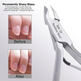 UM Supplies Cuticle Trimmer | Hangnail Remover | Extremely Sharp | Professional Cuticle Nippers | Stainless Steel | Cuticle clippers | Pedicure Manicure Tool I Jaw 14 (5mm)