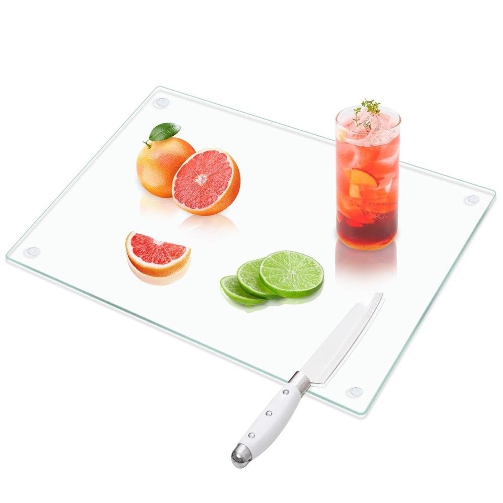 VASUHOME Tempered Glass Cutting Board for Kitchen (12x16), Long Lasting Clear Glass Cutting Board for Countertop - Scratch, Heat, and Shatter Resistant - Easy to Clean VASUHOME Tempered Glass Cutting Board for Kitchen (12x16), Long Lasting Clear Glass Cutting Board for Countertop - Scratch, Heat, and Shatter Resistant - Easy to Clean