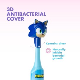 FIREFLY Clean N\' Protect, Sonic The Hedgehog Toothbrush with 3D hygienic Cover, Premium Soft Bristles, Anti-Slip Grip Handle, Battery Included, Ages 3+, 3 Piece Set (Pack of 1) FIREFLY Clean N\' Protect, Sonic The Hedgehog Toothbrush with 3D hygienic Cover, Premium Soft Bristles, Anti-Slip Grip Handle, Battery Included, Ages 3+, 3 Piece Set (Pack of 1)