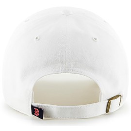 47 MLB Unisex-Adult Clean Up Adjustable Hat Cap One Size Fits All (Boston Red Sox White Red) 47 MLB Unisex-Adult Clean Up Adjustable Hat Cap One Size Fits All (Boston Red Sox White Red)