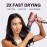 Wavytalk Hair Dryer with Diffuser, Blown Away Ionic Hair Dryer for Curly Hair with Comb, 1875W Fast Drying Blow Dryer with Ceramic Technology, 3 Attachments for All Hair Types, Light and Quiet, Black
