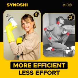 SYNOSHI Electric Spin Scrubber, Power Cleaning Brush with 3 Heads, Cordless Waterproof Shower Scrubber with Dual Speed, Perfect for Cleaning Bathroom, Tile, Cars, Floor. Electric Scrub Brush for tub