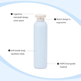 UMETASS 8.8 oz Travel Shampoo Bottles, Refillable Flip Cap Squeeze Bottles for Toiletries, Large Leakage-proof Travel Shampoo and Conditioner Bottles (Blue) UMETASS 8.8 oz Travel Shampoo Bottles, Refillable Flip Cap Squeeze Bottles for Toiletries, Large Leakage-proof Travel Shampoo and Conditioner Bottles (Blue)